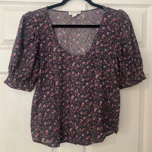 Treasure & Bond Puff-sleeve floral print top from Nordstrom.